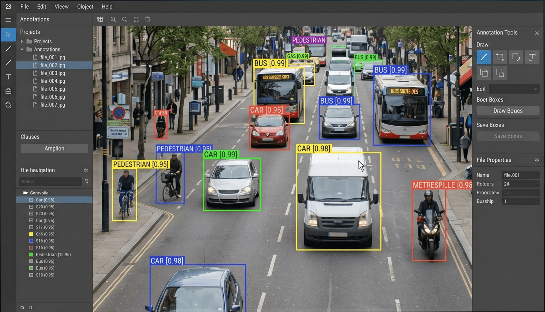Bounding box annotation example for object detection