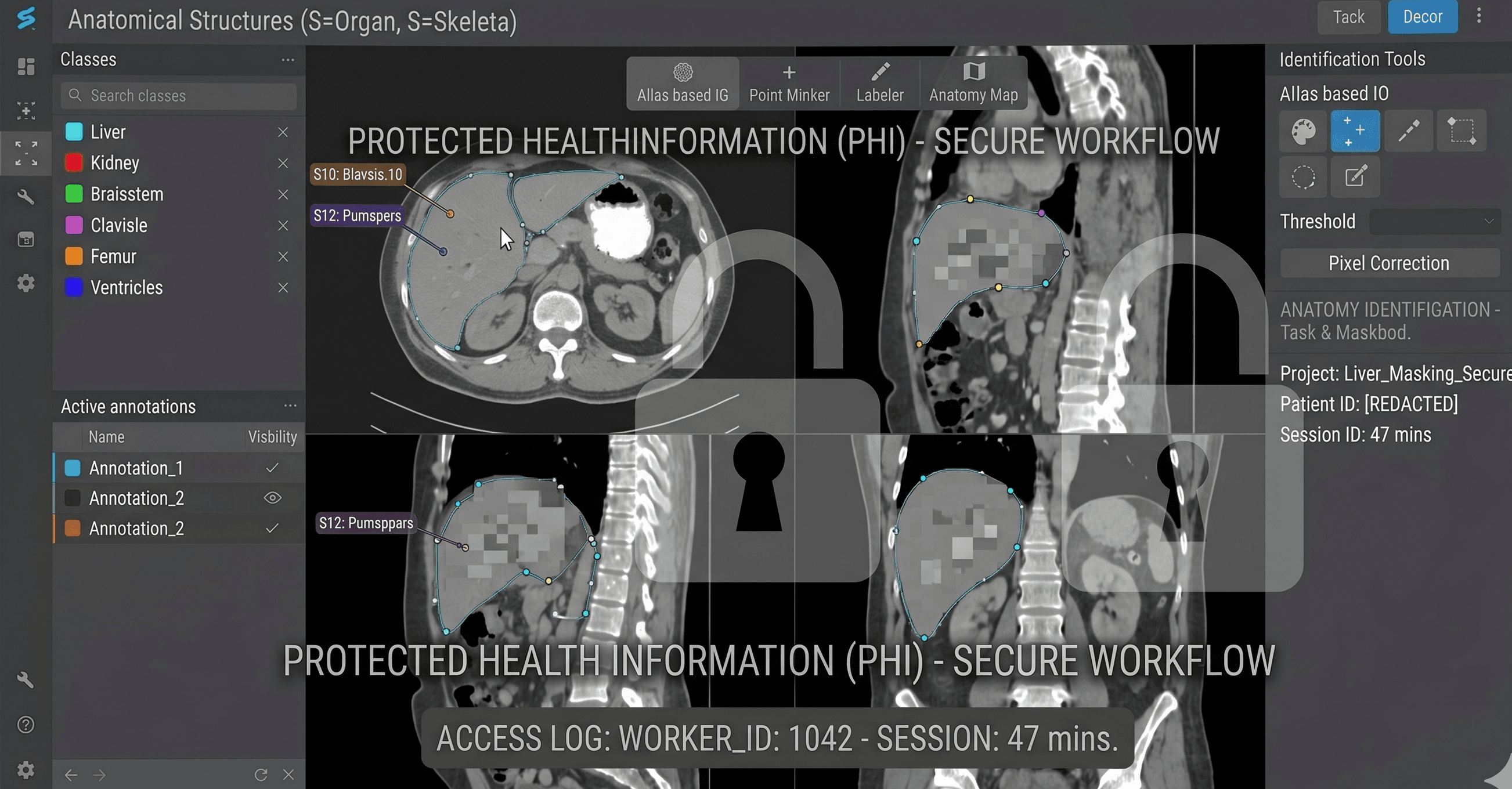 HIPAA and GDPR compliant secure healthcare data annotation workflows