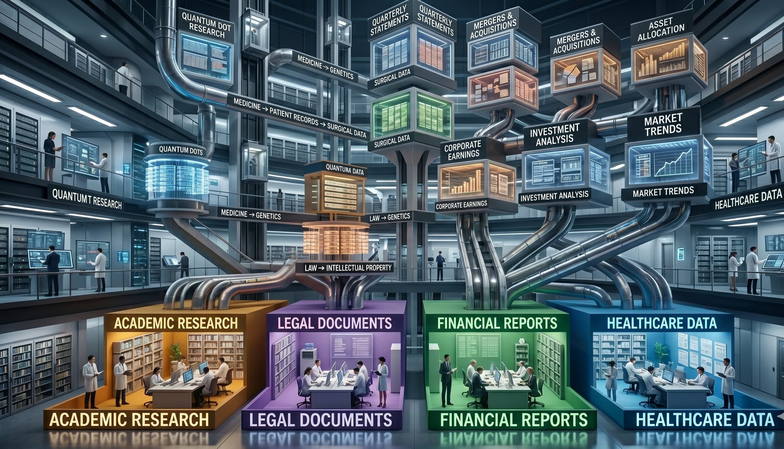 Text classification: documents organized into categories for NLP training data